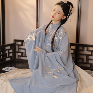 Bộ áo váy dài tay dài cổ cao phong cách Trung Quốc