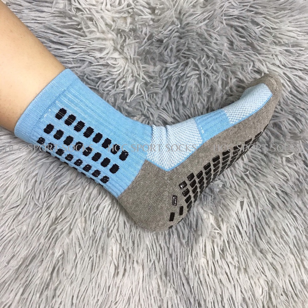 Tất Đá Bóng Chống Trơn HCC SPORTS, Vớ Đá Banh Chống Trượt - Tất Dệt Kim Cổ Lửng