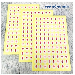 Decal mũi tên tròn màu đỏ