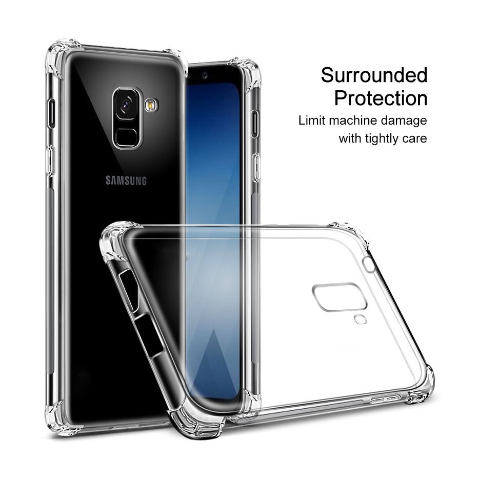 Ốp lưng silicone màu trong suốt chống sốc cho Samsung S7 S7edge Note 8 9 S8 S9 Plus