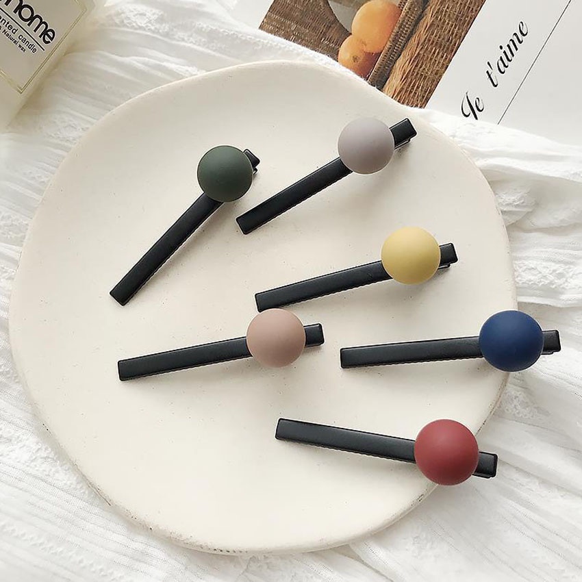 Kẹp tóc Hàn Quốc hạt tròn - Set 6 kẹp tóc mái xinh xắn dễ thương - NASI Store