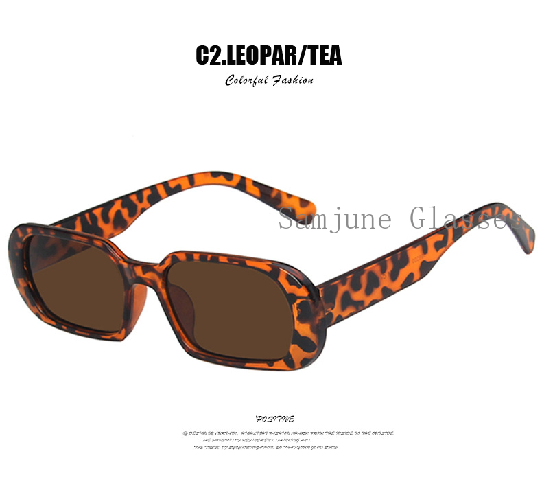 Kính mát SAMJUNE gọng bầu dục nhỏ thời trang phong cách Âu Mỹ