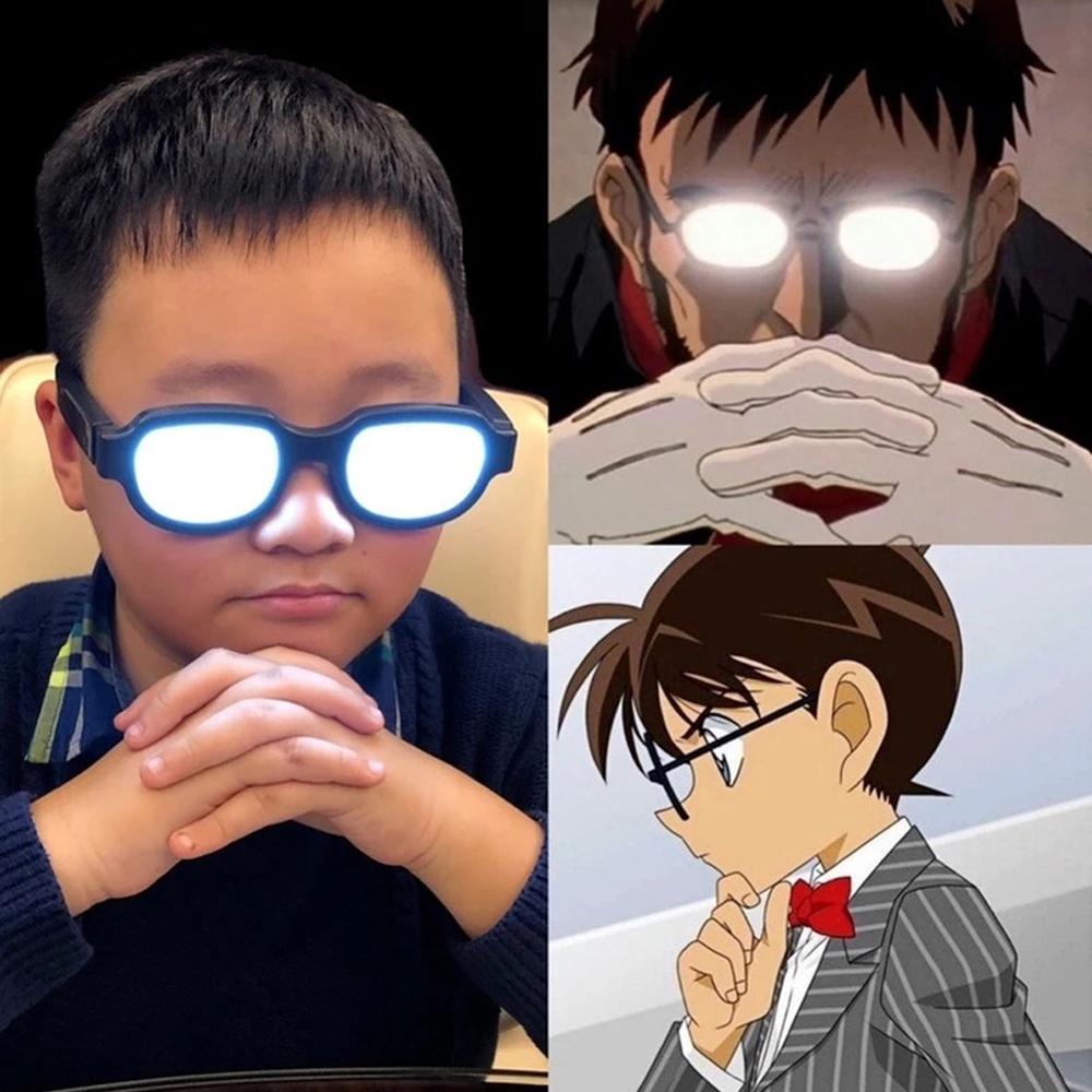 Mắt Kính Có Đèn LED Hóa Trang Nhân Vật Anime Ikari Gendou Thám Tử Conan