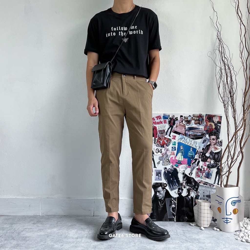 Quần kaki Nam GATE6 2022, quần dài âu cao cấp công sở co giãn phong cách Hàn Quốc dáng Carrot fit I - #G0001
