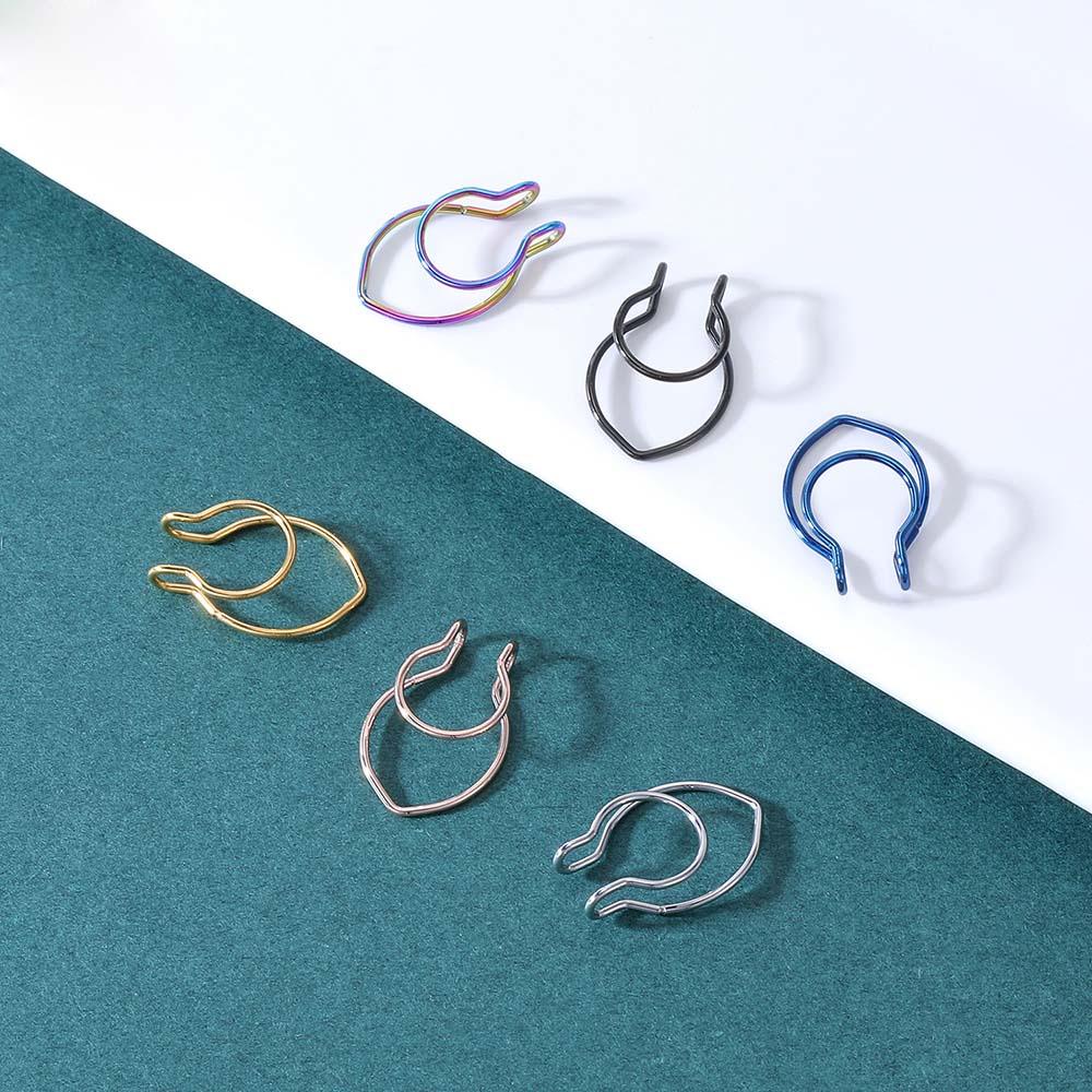 Khuyên Mũi Inox Hình Sừng Hươu Dạng Xoắn Ốc Thời Trang Có Thể Điều Chỉnh