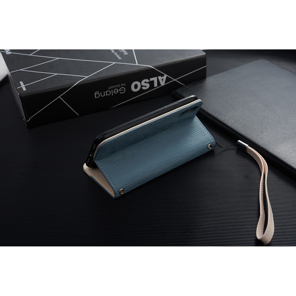 Bao da nắp gập phối màu có nam châm hút kèm ngăn đựng thẻ cho iPhone 11 pro max X XS MAX XR 6/6S 6/6SPlus 7/8 7/8Plus X | BigBuy360 - bigbuy360.vn