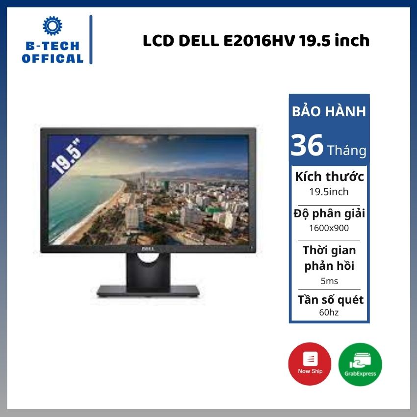 Màn hình DELL E2016HV 19.5&quot; (VGA cab) Hàng chính hãng bảo hành 36 tháng