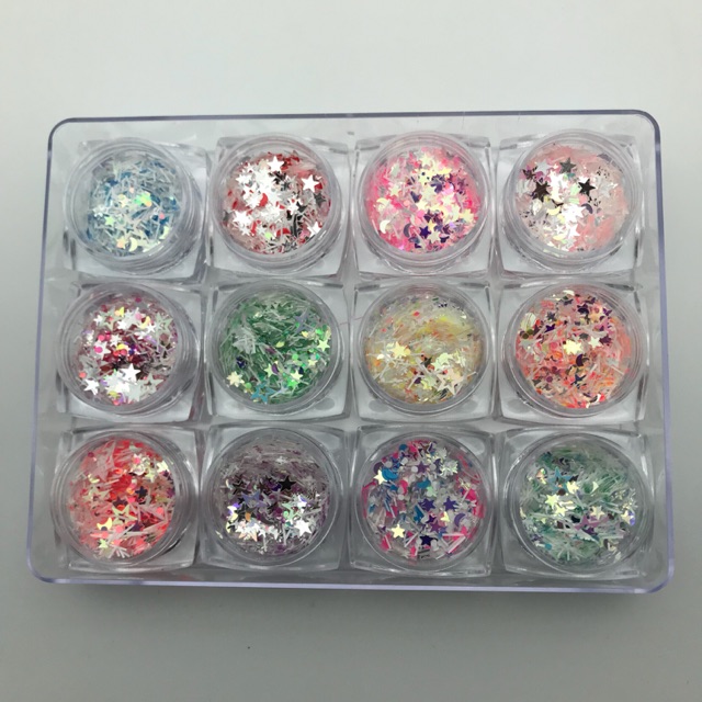 Phụ kiện nhũ sao trang trí móng nail