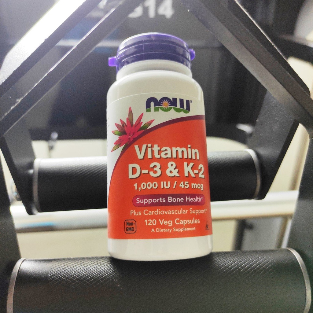 VItamin Khoáng Chất NOW D3 & K2 1000 IU/45Mg,Hỗ Trợ Tăng Đề Kháng,Tăng Hoormon,Chắc Xương,Khoẻ Khớp