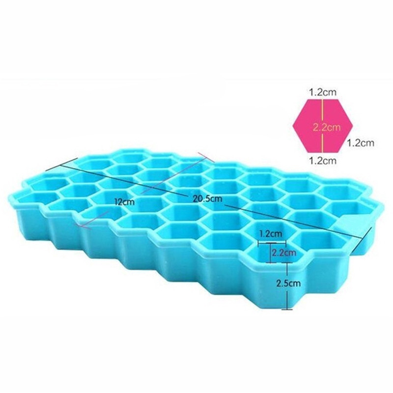 Khuôn làm đá viên DIY 37 ngăn dạng tổ ong tiện lợi