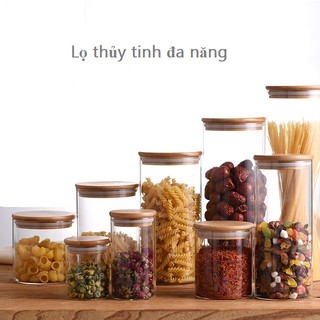 Lọ thủy tinh nắp gỗ cao cấp