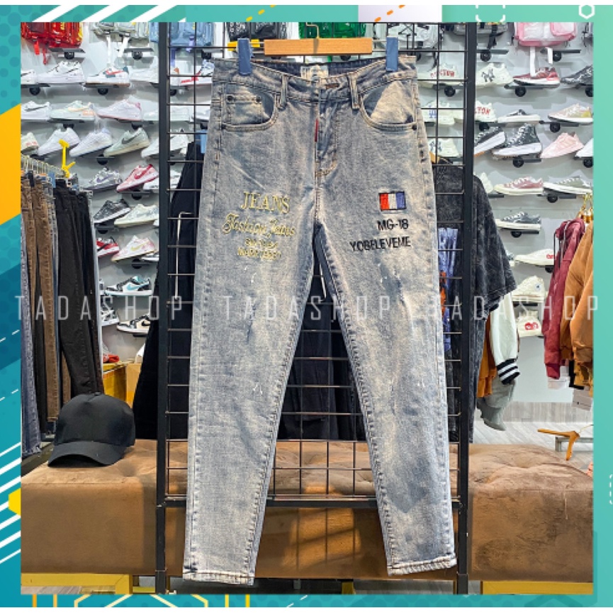Quần jeans xuông ống côn Quảng Châu chuẩn đẹp loại 1 full tag mác [Ảnh thật]