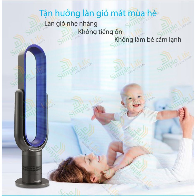 [FreeShip - Bảo Hành] Quạt không cánh PURLEY nội địa trung, có SƯỞI ẤM, làm mát, lọc không khí và an toàn