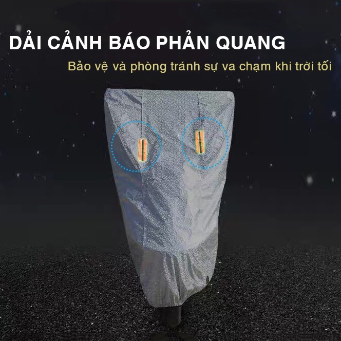  Bán Sỉ - Bạt Phủ Trùm Xe Máy 2 Lớp, Chống Mưa Nắng (Loại Dầy Xịn) - M03