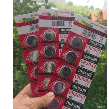 Vỉ 5 viên Pin CR2032 maxcell (3V) loại pin cúc áo
