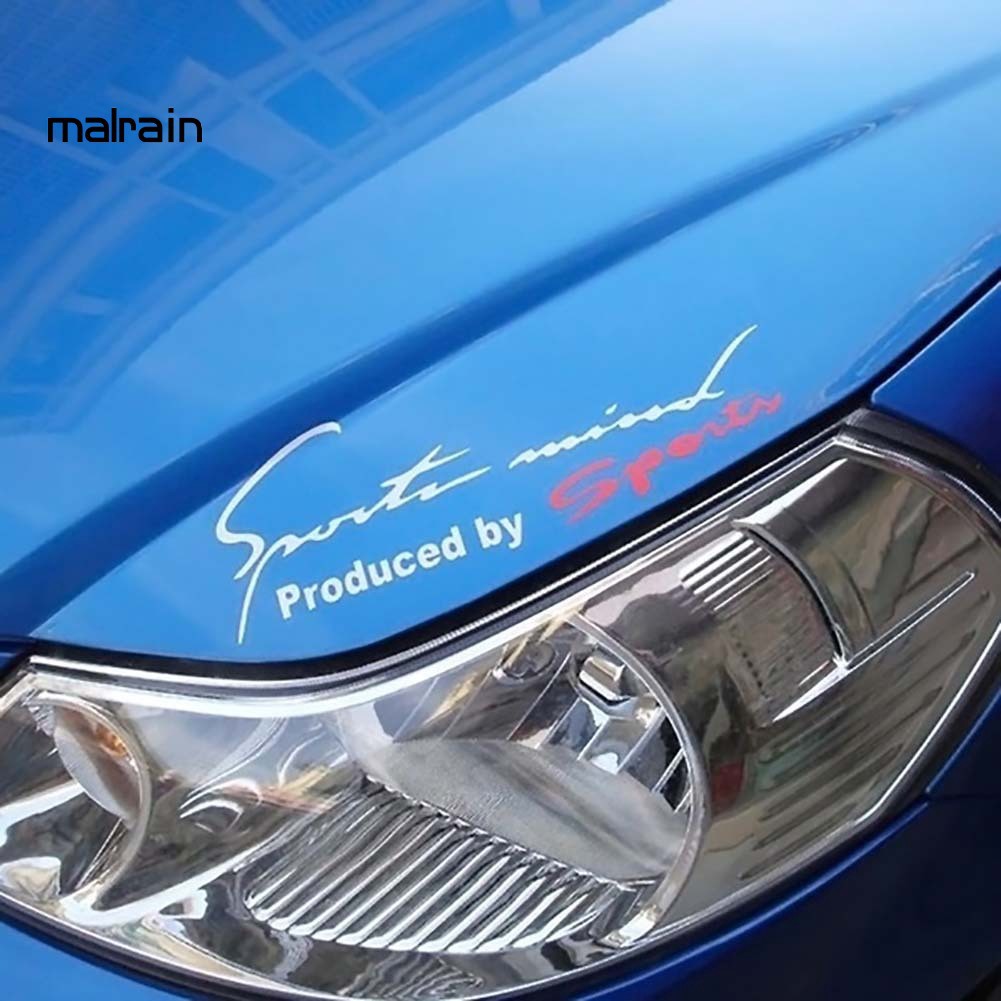 Miếng Dán Đề Can Trang Trí Đèn Pha Xe Hơi In Chữ Sports Mind Phản Quang Độc Đáo