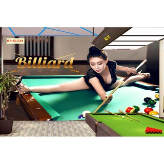 Tranh dán tường cơ thủ chơi bi- a- 61124
