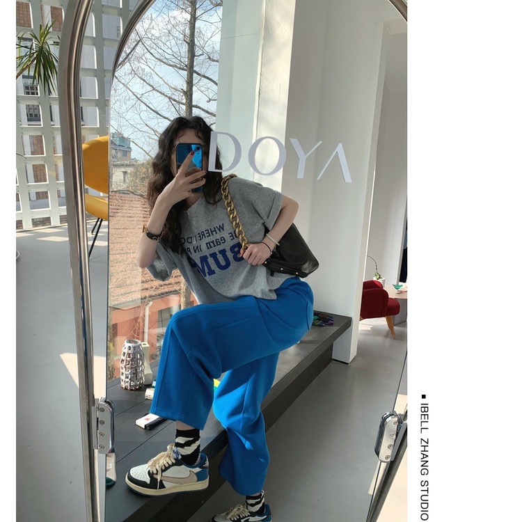 Áo Thun Nữ Ngắn Tay In Chữ Kiểu Hàn Quốc