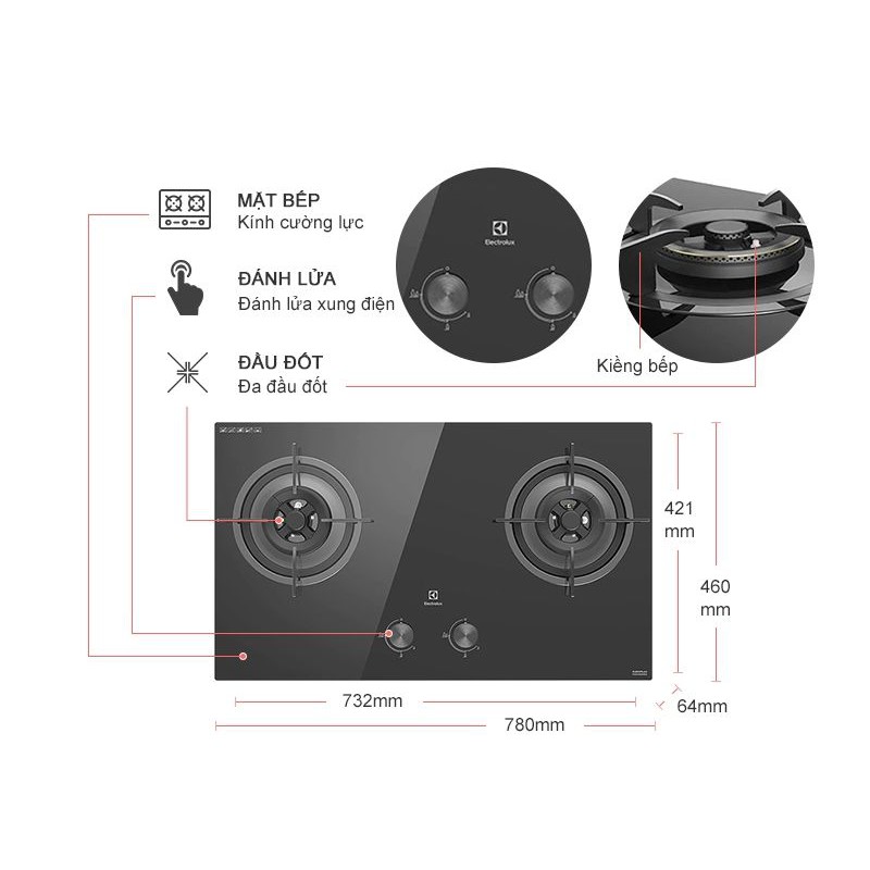 Bếp gas Electrolux EHG7230BE