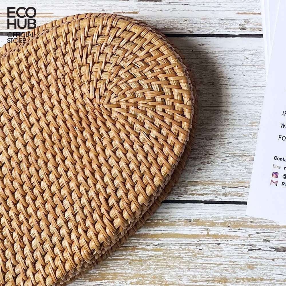 Khay mây đan thủ công hình bầu dục đựng hoa quả, đồ ăn, decor, không bị mốc tiện dụng