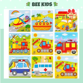 Bộ 2 Tranh Xếp Hình Phương Tiện Giao Thông Cho Bé Trai (Ngẫu Nhiên)