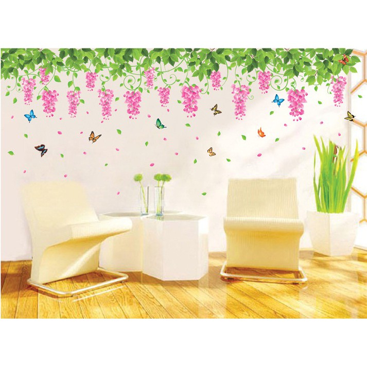 Decal dán tường Hoa ti gôn