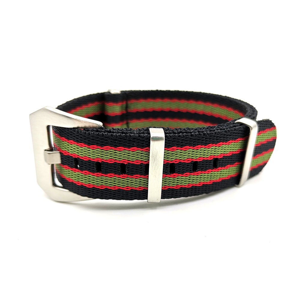 Dây Đeo Đồng Hồ Thay Thế 20mm 22mm Bằng Nylon Họa Tiết Kẻ Sọc Màu Cầu Vồng Cho Nam Và Nữ