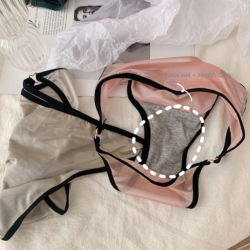 Quần Lót Lưới Siêu Mỏng Lưng Thấp Trong Suốt Mau Khô Gợi Cảm Cho Nữ