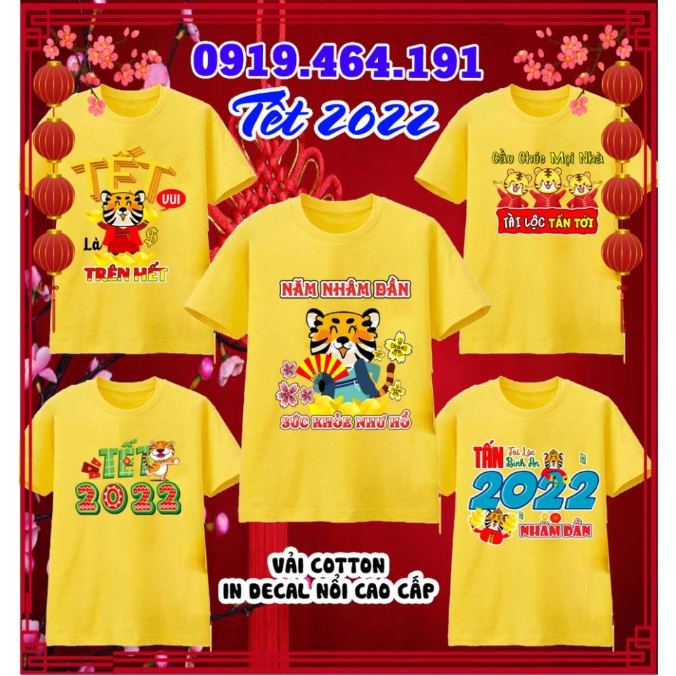 Áo thun tết nhâm dần 2022 cao cấp, áo tết, áo nhâm dần, vải cotton min mát, in Pet cao cấp (30 mẫu áo độc quyền)
