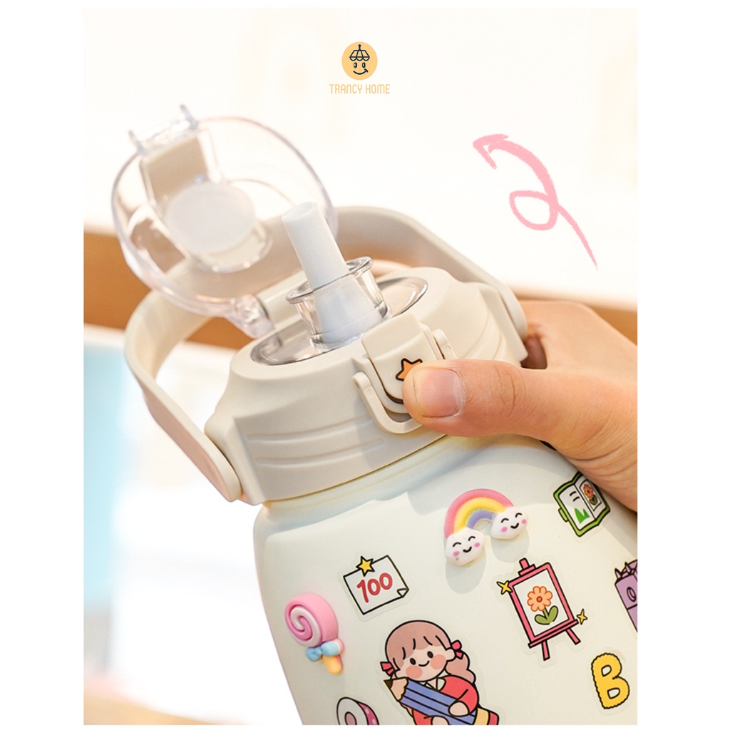 Bình Giữ Nhiệt TRANCY Bình Đựng Nước inox304 cute