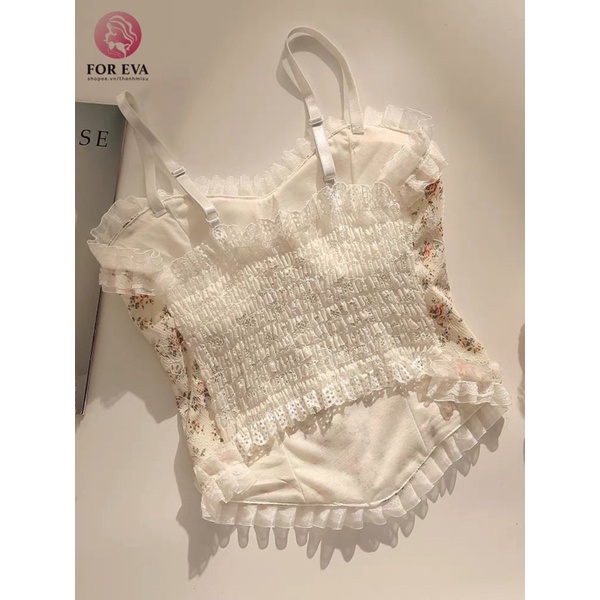 Áo bra 9023 ren crotop siêu xinh kèm mút ngực