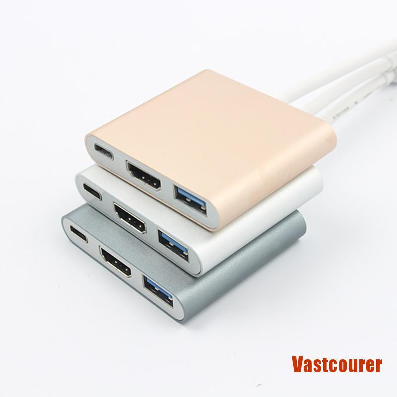 VASTER Type C USB to USB-C 4K HDMI USB Adapter Cable 3 in 1 Hub for PC Laptop HO