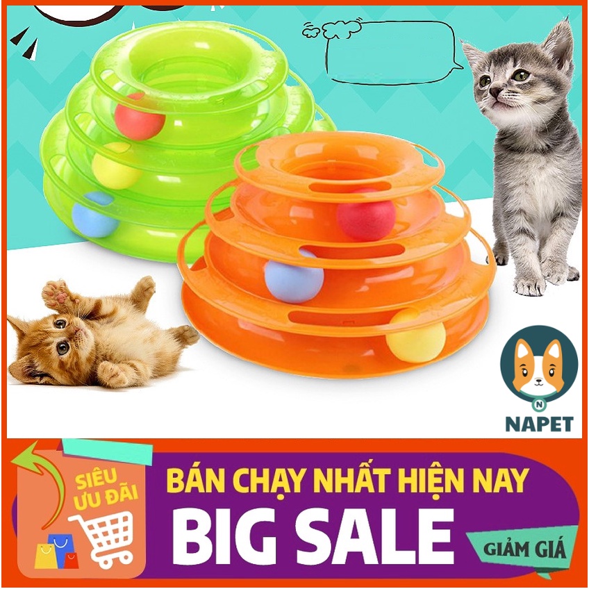 Đồ chơi tháp bóng cho mèo giúp boss luyện được khả năng tập trung cao ,nhanh nhạy thông minh hơn