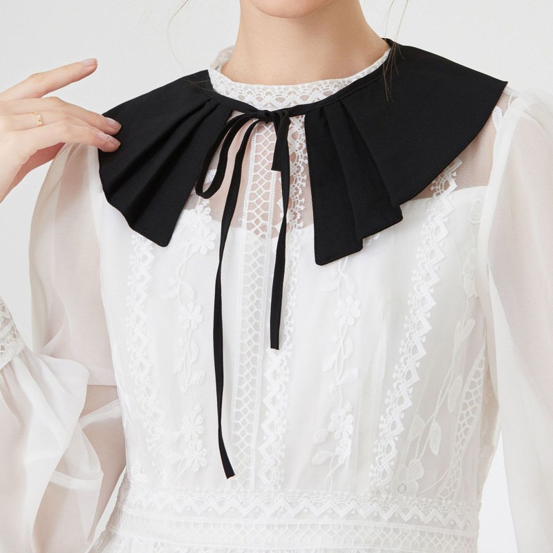 Cổ Áo Rời Phối Dây Cột Trang Trí Cổ Áo Rời Được