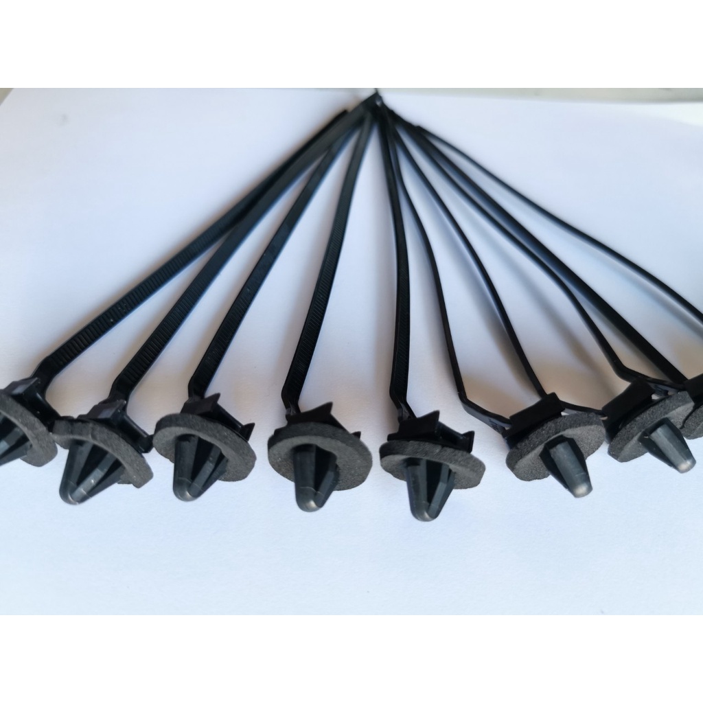 Dây rút ghim nhựa, dây thít chuyên dùng cho ô tô 10 cái . 5mm×170mm lỗ tròn 7mm có đệm chống rung
