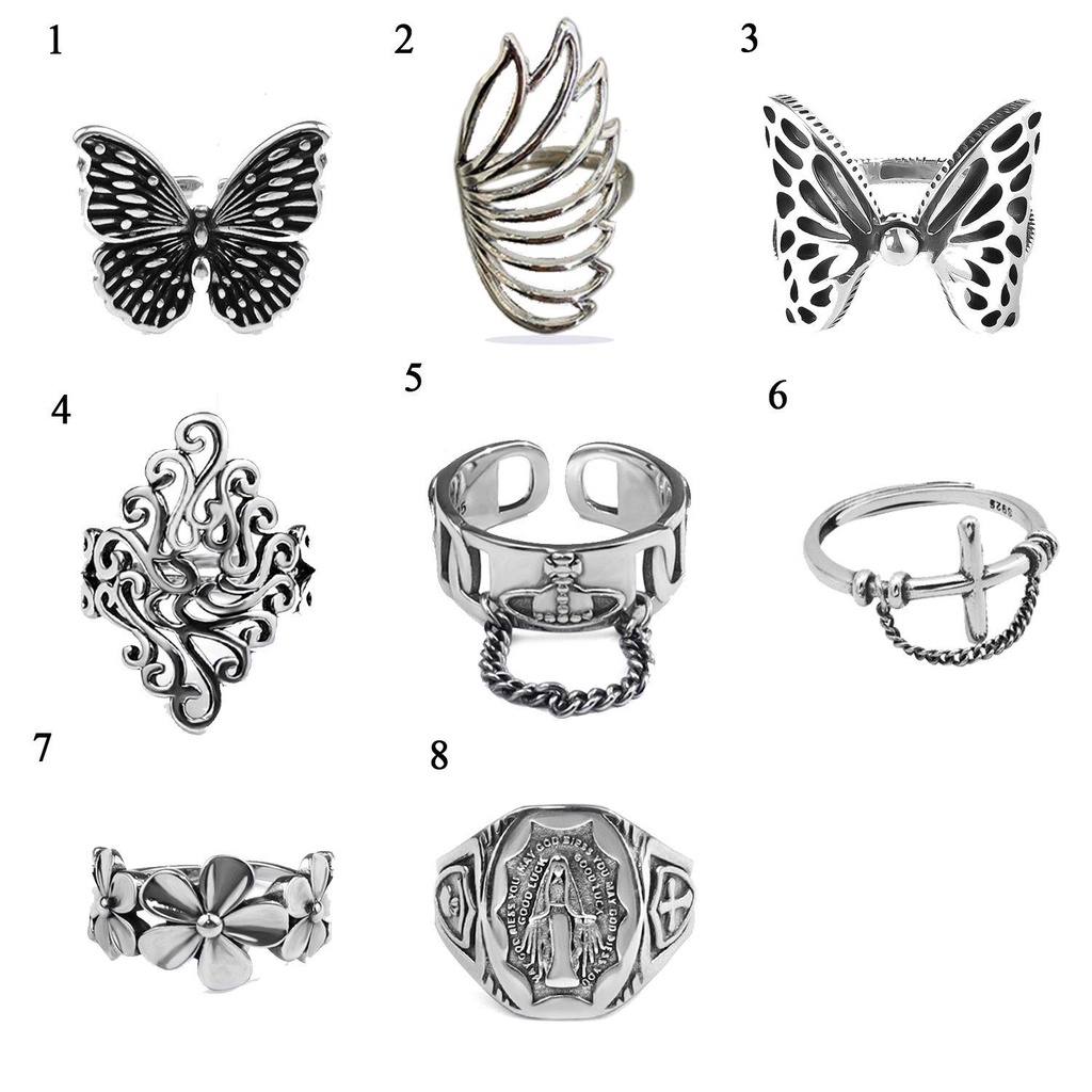 Nhẫn Hình Hoa/Bướm/Sướm Xinh Xắn Hợp Thời Trang