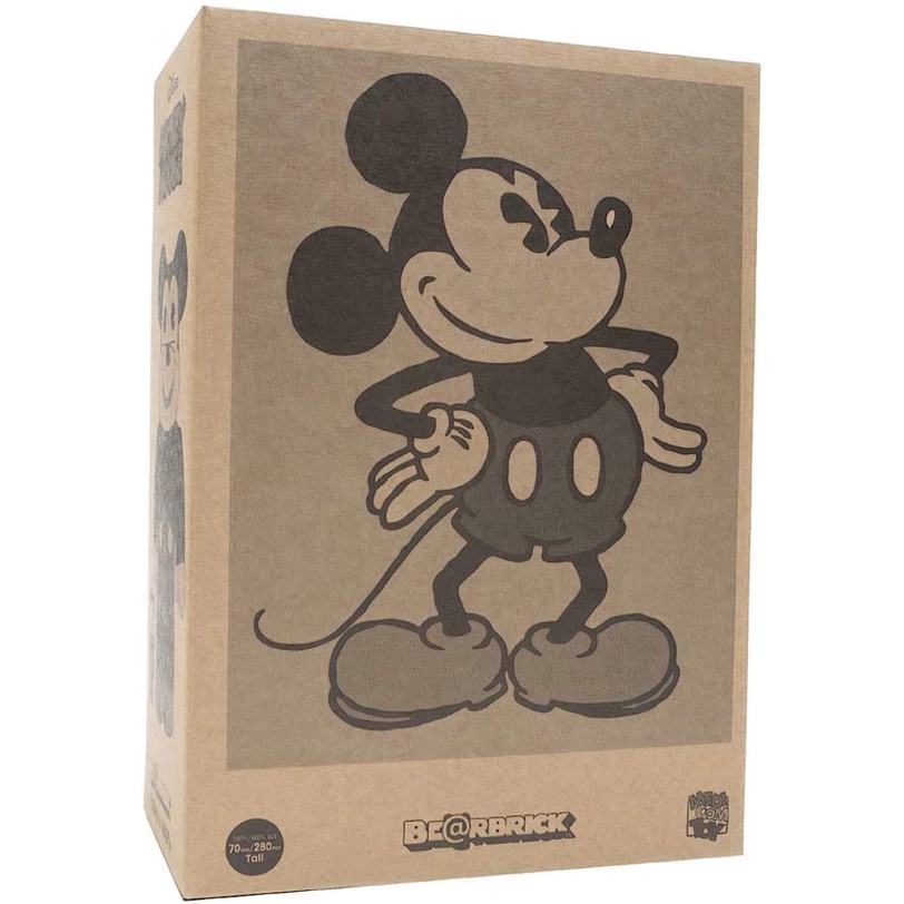 [Mã LIFEXANH03 giảm 10% đơn 500K] Mô hình trưng bày decor Bearbrick - Mickey Mouse - B&amp;W Vintage Version 400%