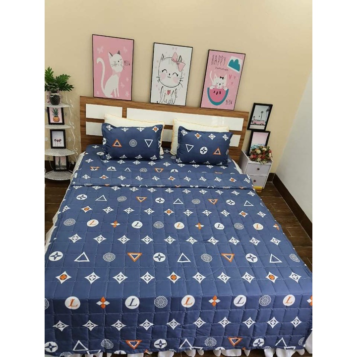 Bộ chăn ga gối sét 5 món hè mẫu mới