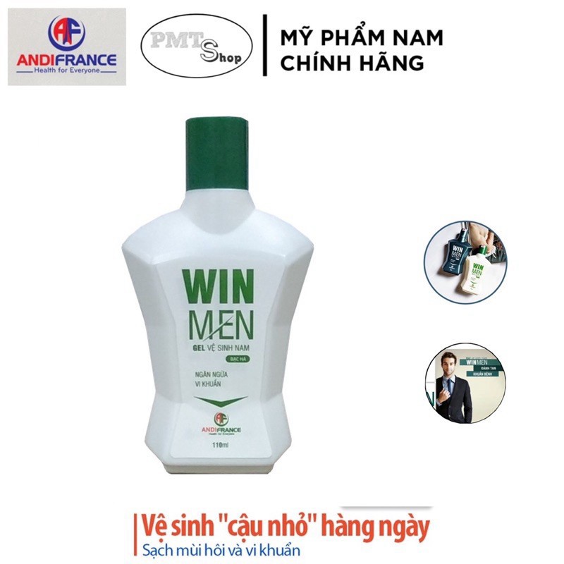 [G02] Gel vệ sinh nam Winmen 110ml - khử mùi, kháng khuẩn, giữ ẩm hương bạc hà mát lạnh, hương locarno S014 ˇ ,