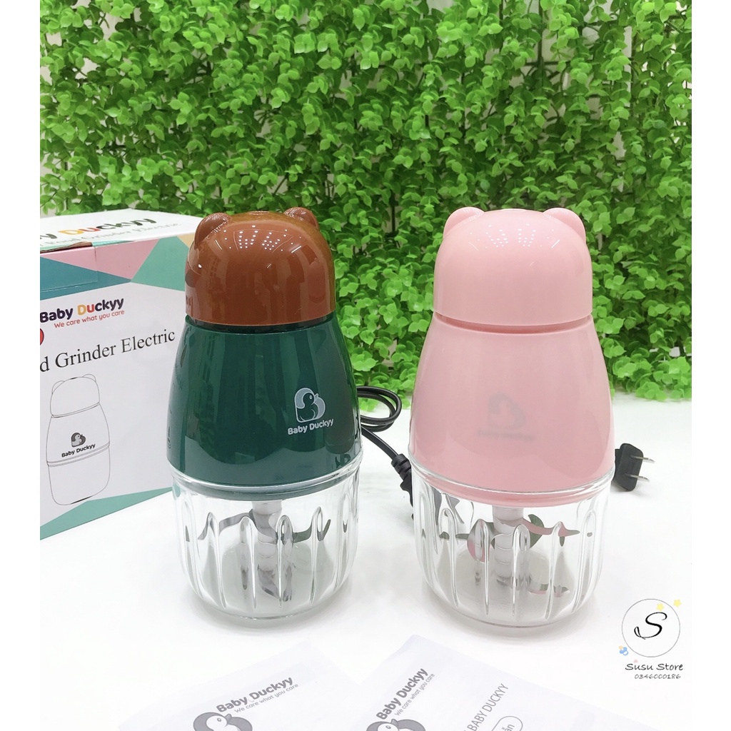 (Chính hãng) Máy xay 6 lưỡi dao xay thịt đa năng,  ăn dặm cho bé, xay cháo, sinh tố Baby Duckky