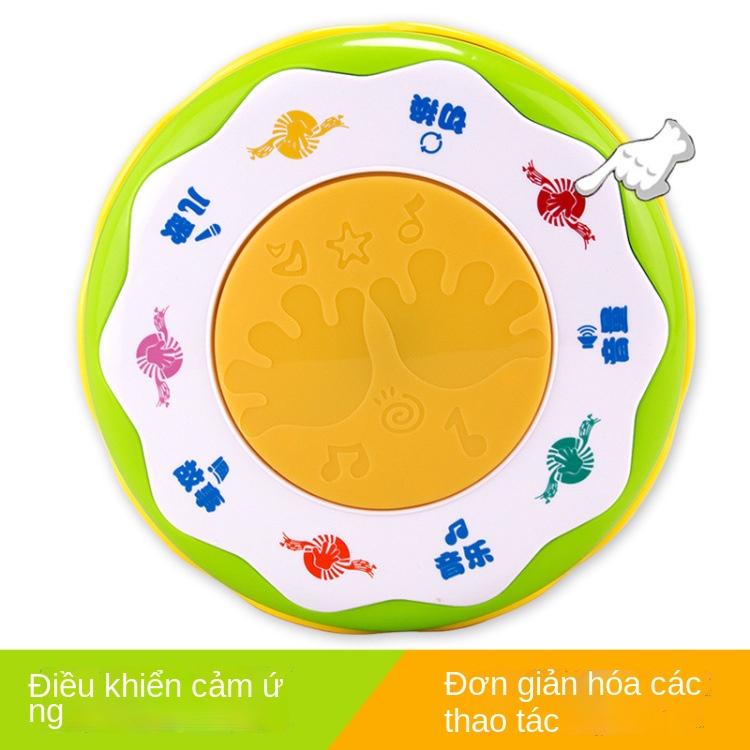 ▣❂Trống tay lớn có thể sạc lại vòng quay 3D trò chơi vòng quay tay trống nhạc trống vỗ tay có thể được kết nối với điện