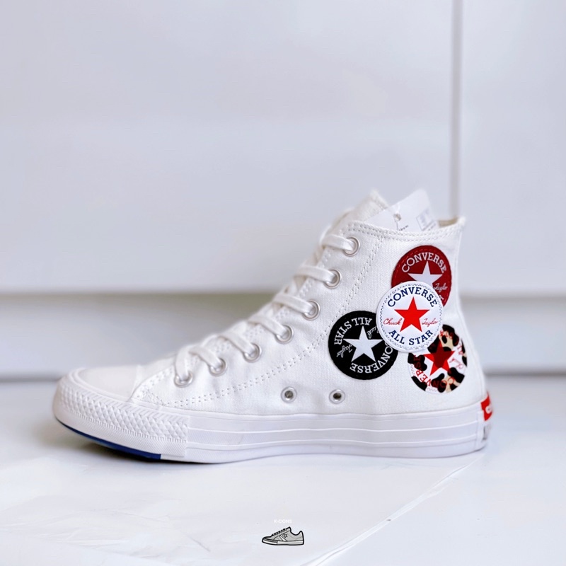 Chuck Taylor All Star Twisted Classic Logo Play Hi | Giày Thể Thao Trắng Logo Cao Cổ