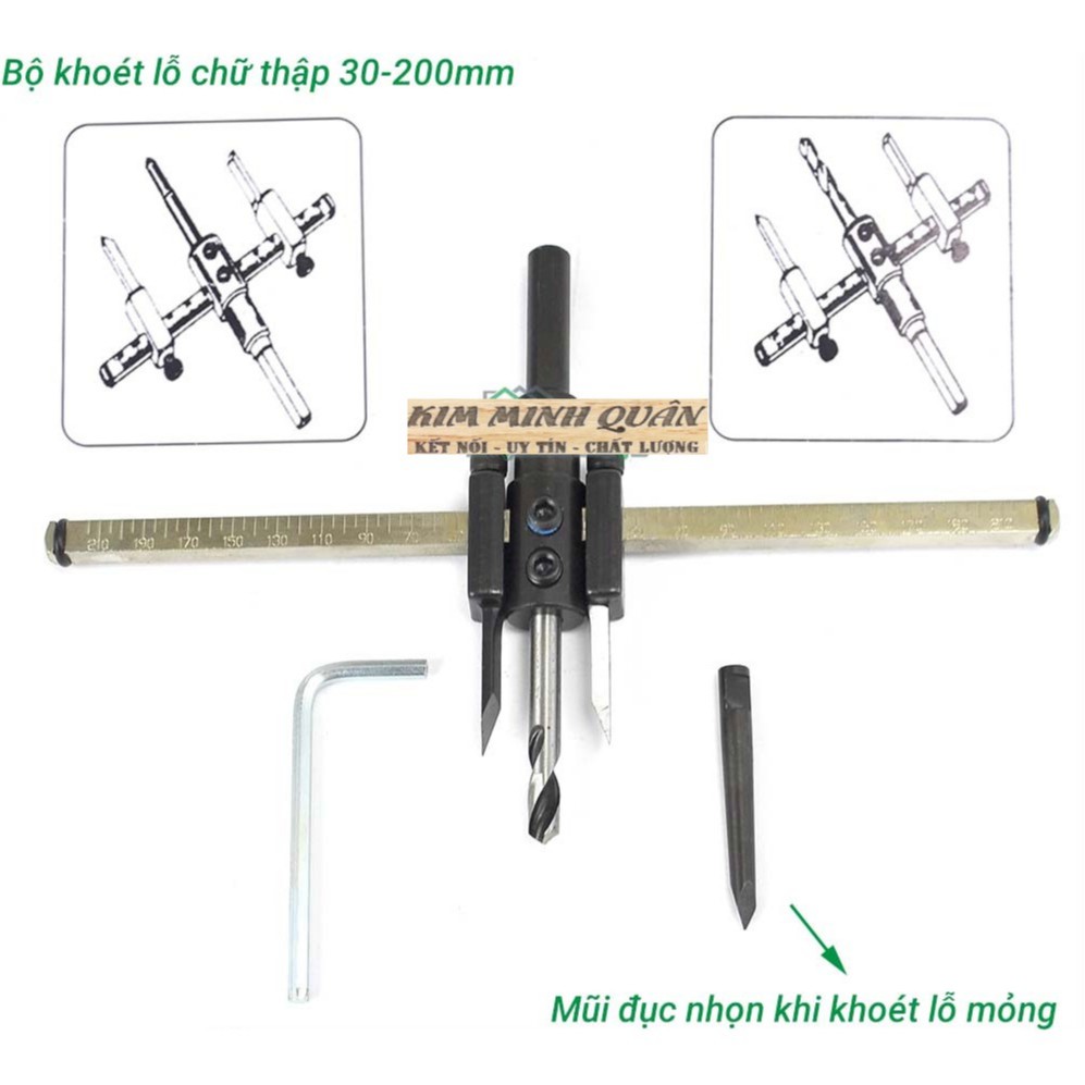 Bộ Khoét Gỗ , Thạch cao 30~200mm Công Nghệ JAPAN BA0062 BUDDY