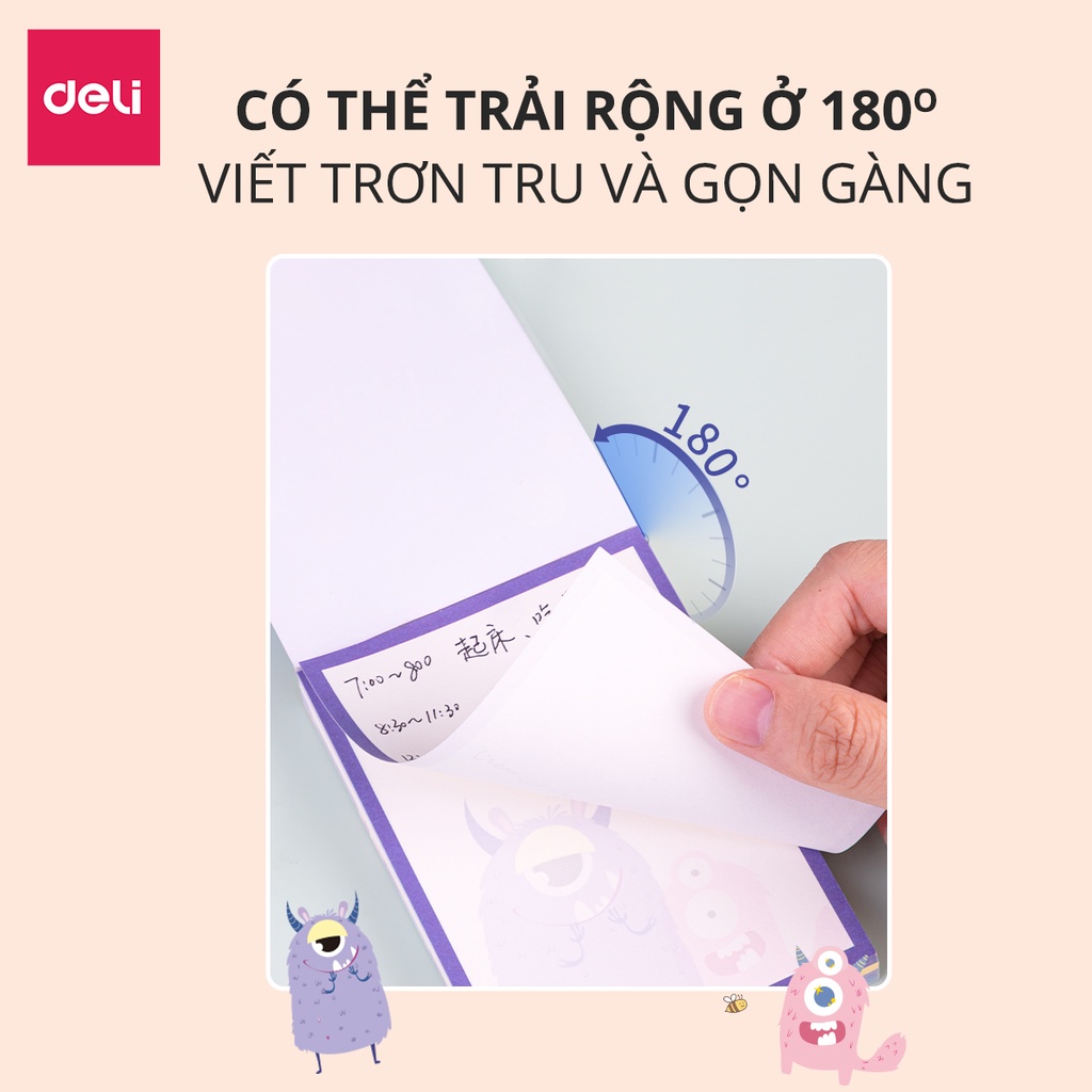 [Mã LIFEDL44 giảm 50K đơn 99K] Giấy note ghi chú hoạt hình Deli x Little Hungry Devil - 21720