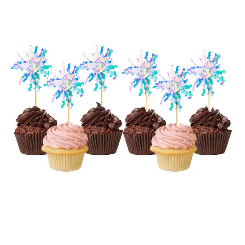 Set 2 Que Cắm Trang Trí Bánh Cupcake Hình Pháo Hoa