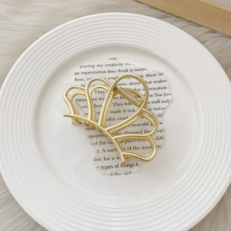 Kẹp Tóc Kim Loại Màu Trơn Phong Cách Hàn Quốc Cho Nữ