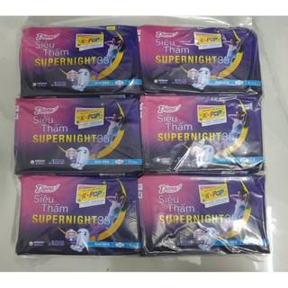 Combo 6 gói BVS Diana SuperNight 35cm date mới