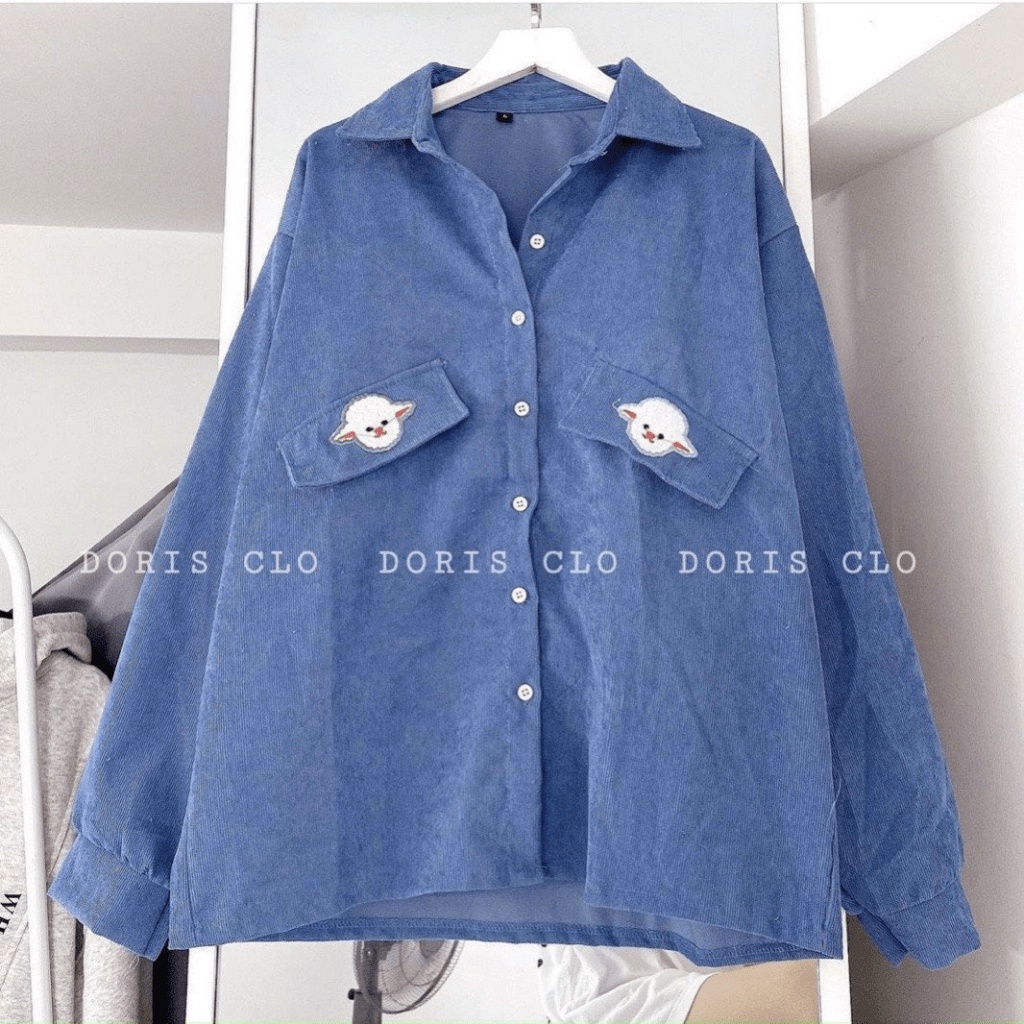 Áo Khoác Sơ Mi Nhiều Màu Thêu Cừu Chất Nhung Kiểu ulzzang Hotttrend TP117 [NewUnisex]