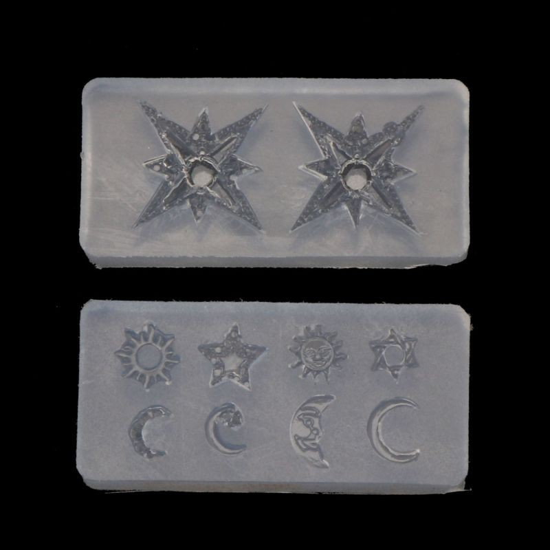Khuôn silicone tạo hình mặt trăng và ngôi sao