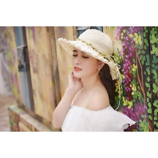 Set mũ cói mẹ con